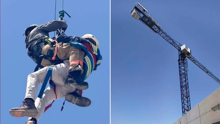 Texas Fire Department Pulls Off Dramatic Crane Rescue 22 Stories in the Air