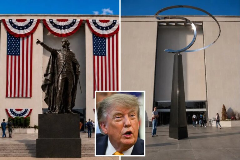Trump Calls on Smithsonian to Replace Modernist Sculpture With 30-Foot Washington Colossus