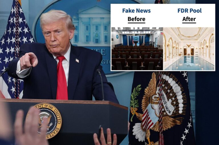 Trump Floats Turning White House Press Room Into an Indoor Pool