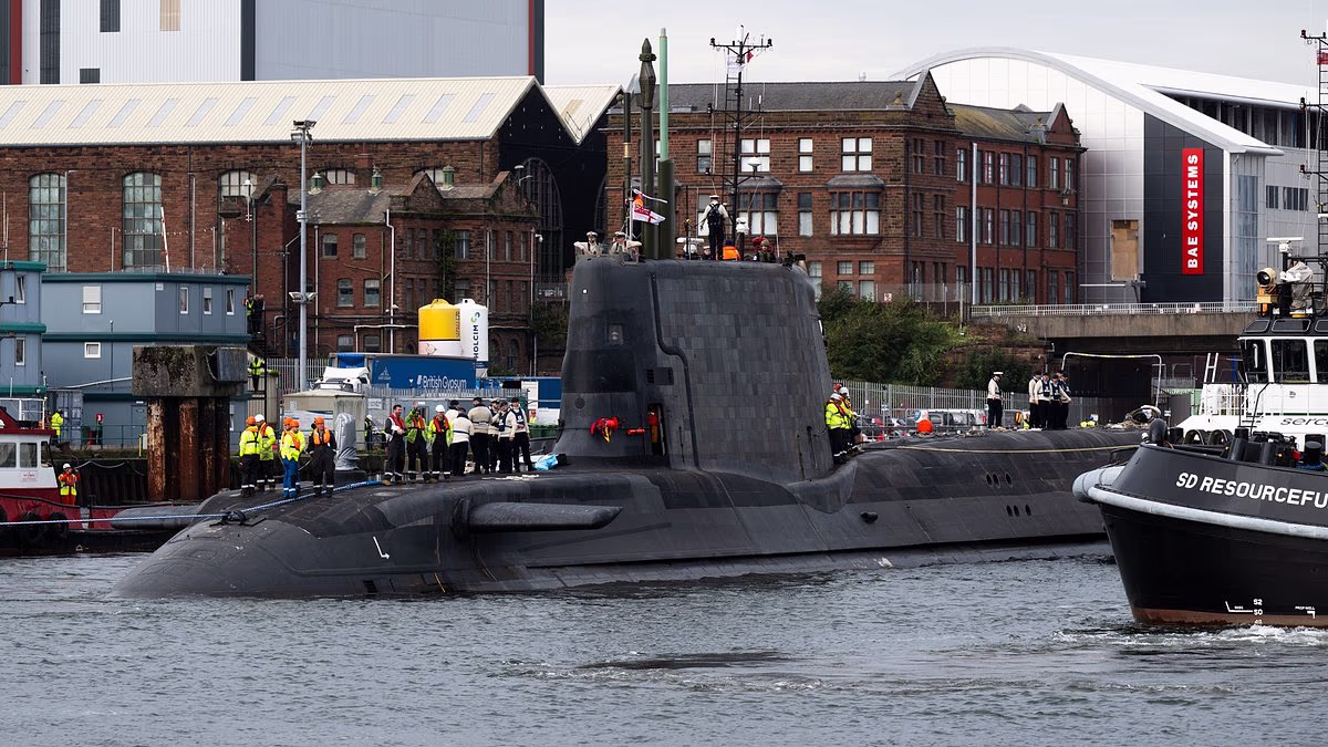 UK's new £1.65bn nuclear submarine finally launches after 13 YEARS