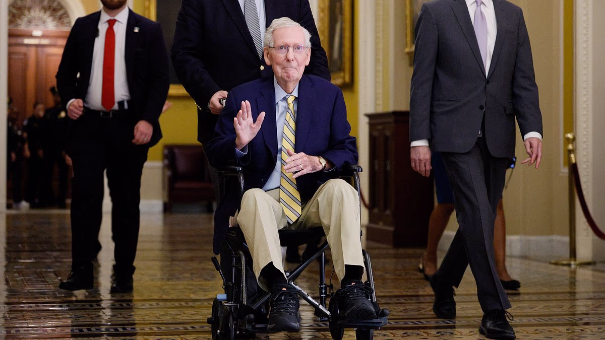 Very frail McConnell, 84, seen for the first time after 90-day absence