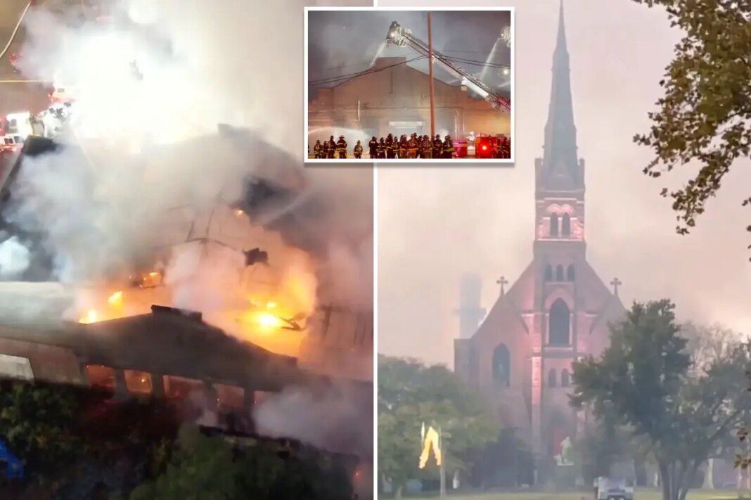 4-alarm NYC blaze injures 1, spares historic 'Godfather' church