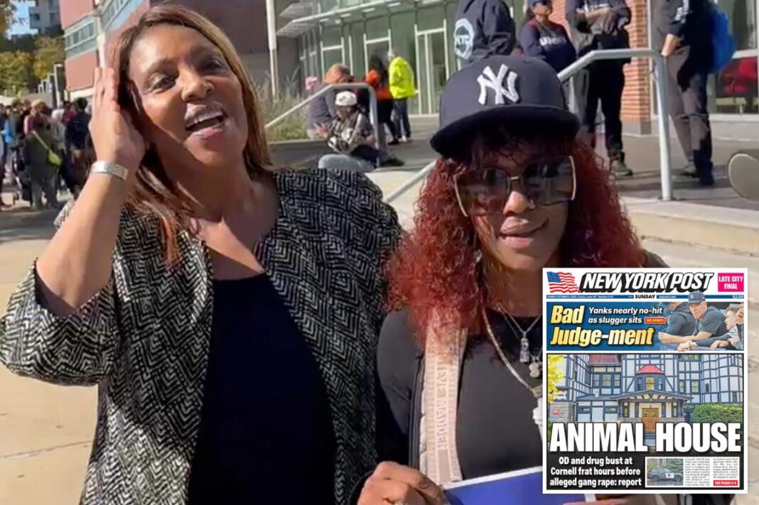 AG Tish James declines to discuss 'Cornell 7' probe in awkward, smiley dodge