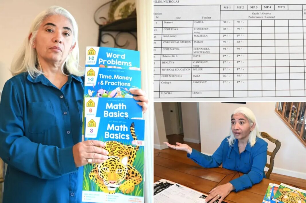 Adriana Aviles says her son was given phony grades, is behind in math