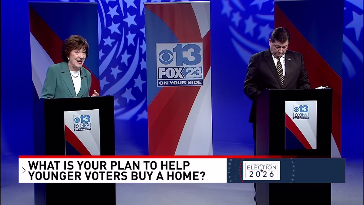 'Arsonist' Susan Collins torched by Democrat as she runs from Trump