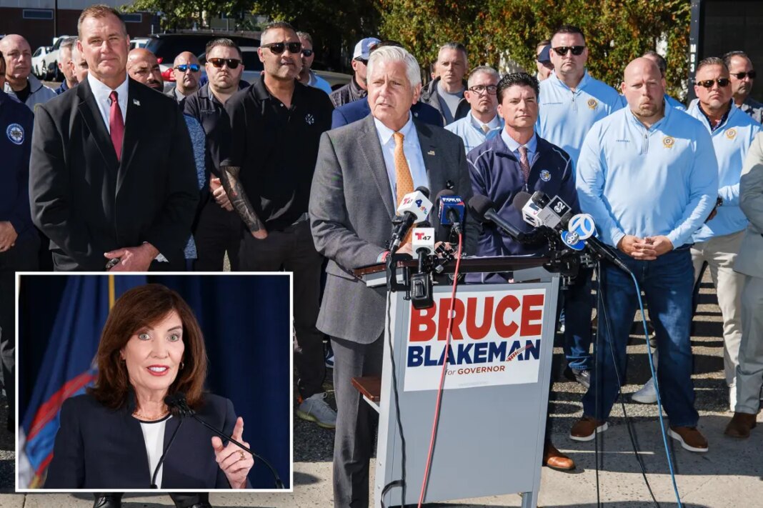 Blakeman backed by police unions from across NYS as gov race enters final stretch