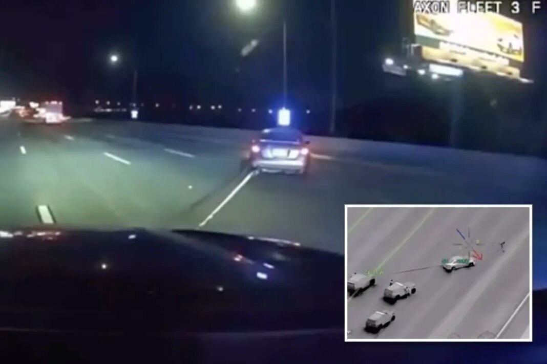 California police chase ends with suspect crawling into storm drain