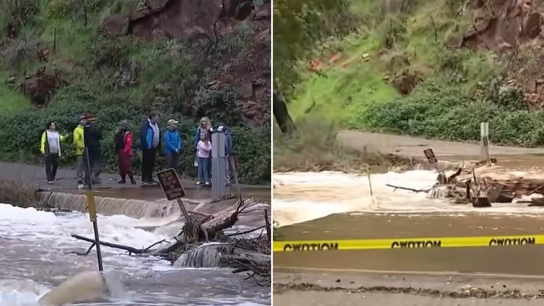 Campers left stranded as floodwaters rage through Arizona mountains