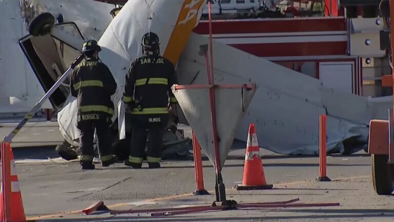 Dashcam Captures Small Plane Crash on San Jose Highway; 3 Hurt