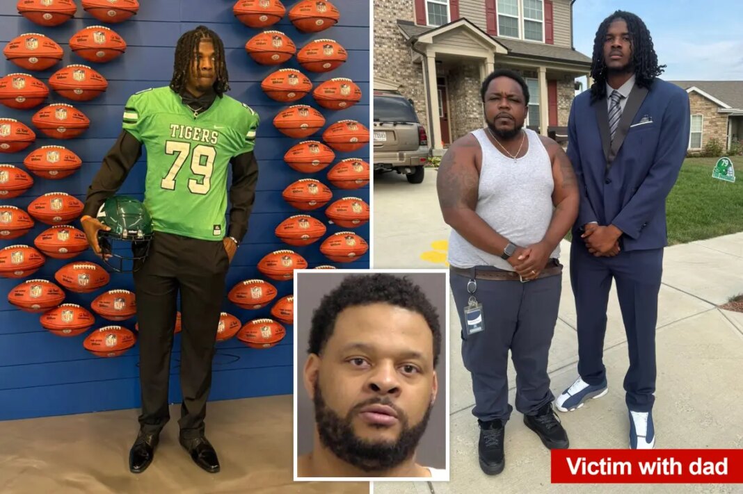 Father and son charged with gunning down high school football standout in tragic case of mistaken identity