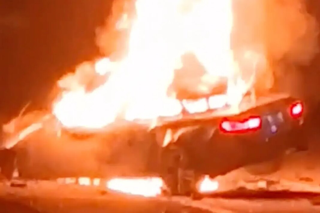 Fiery crash near LAX kills 1 as car slams into freeway pillar