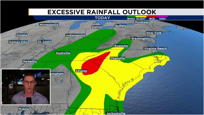 Flood/Severe Weather threat spread north from Isaias