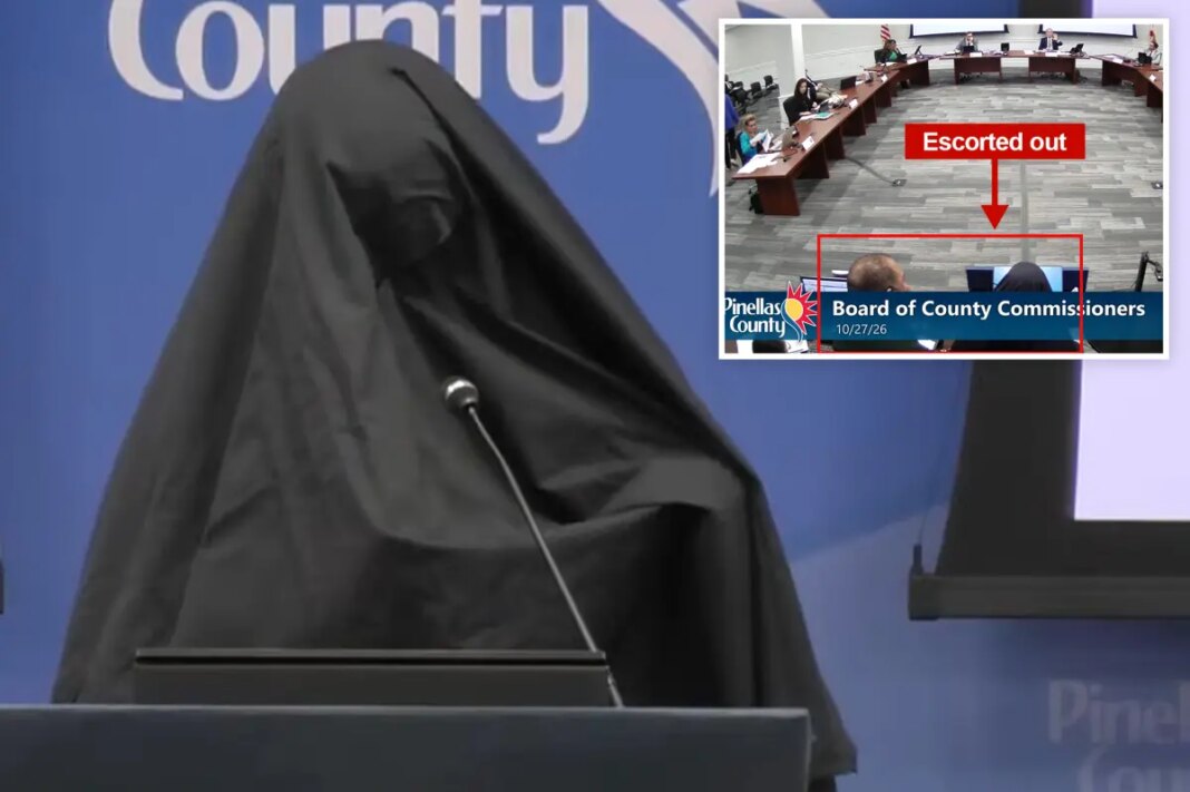 Florida woman wearing burka kicked out of county meeting after playing Islamic call to prayer