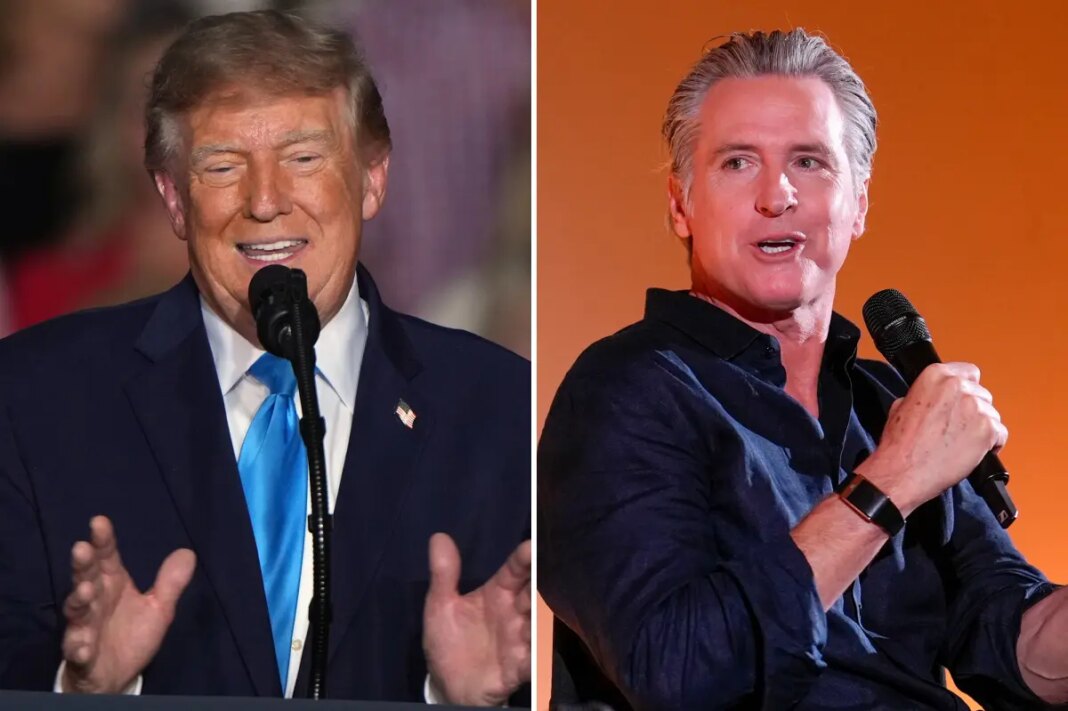 Gavin Newsom blasts 'deranged and dangerous' President Trump for joking that Iran could 'take out' LA and San Diego
