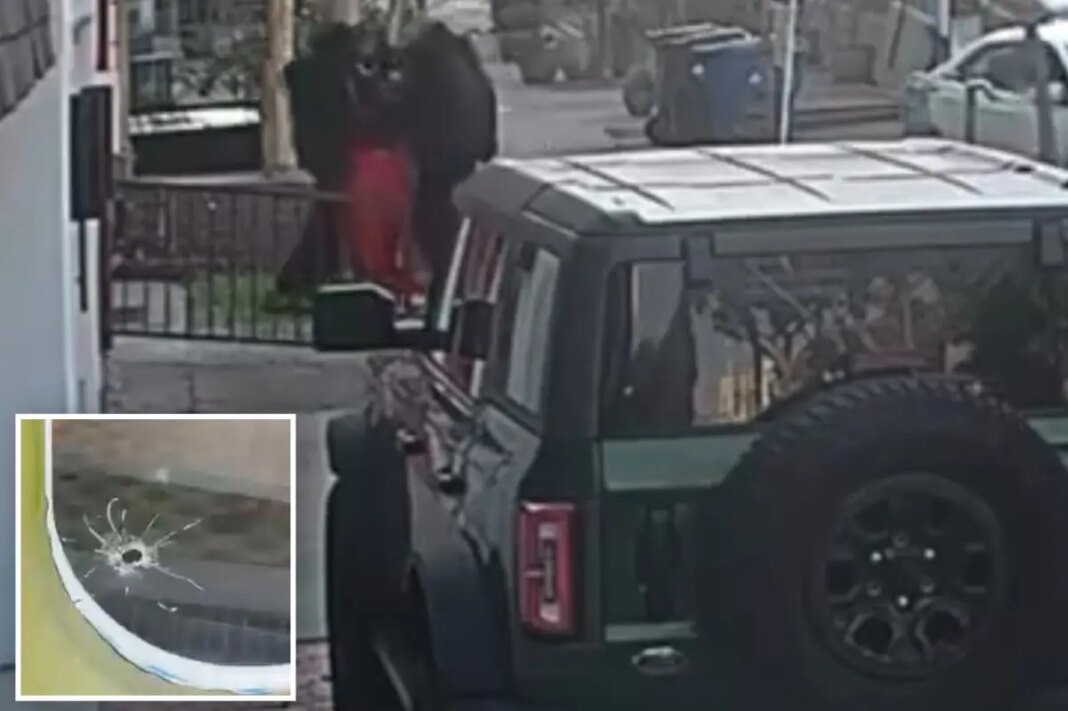 Gunfire erupts outside LA clothing store during daylight robbery
