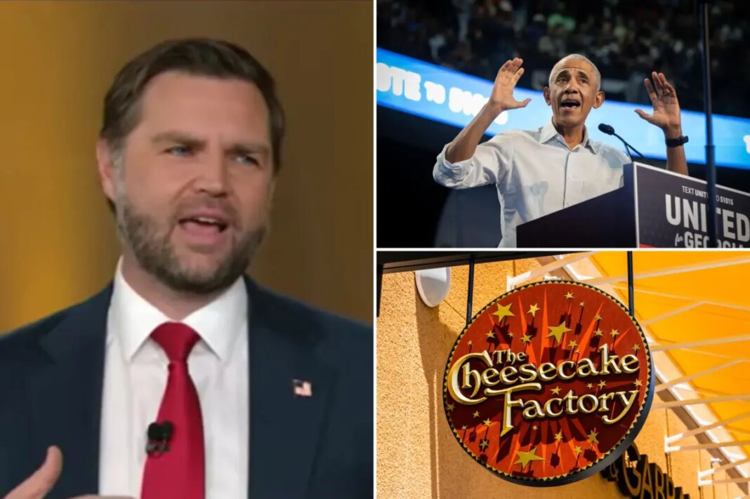 JD Vance fires back at Obama over Cheesecake Factory dig: âSuper elitistâÂ 