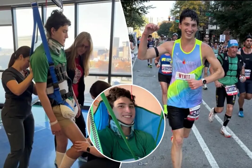 Kentucky teen Wyatt Anderson finishes Chicago Marathon less than a year after spinal injury left him paralyzed