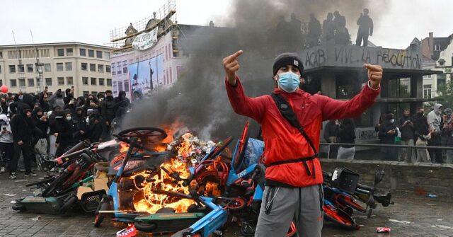 Left-Extremist Rioting Spreads to Brussels, Antifa Infiltration Blamed