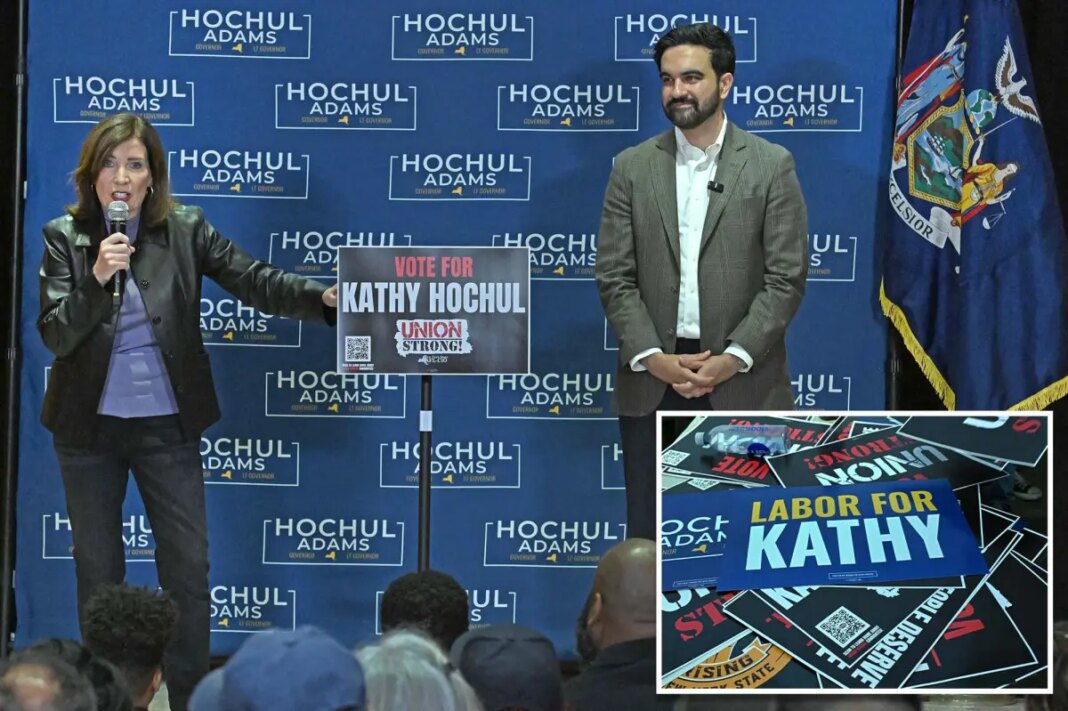 Mayor Mamdani and Gov. Hochul team up to bash Trump, Bruce Blakeman, at campaign rally
