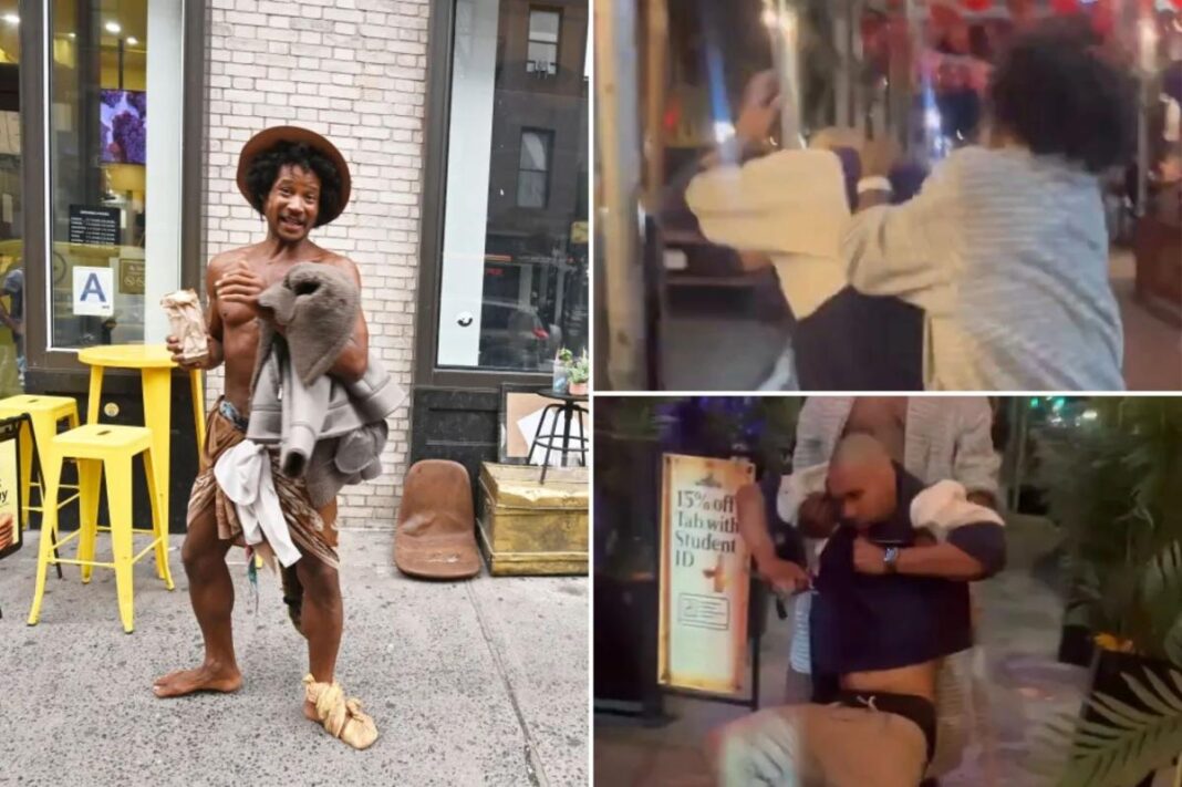 Notorious Greenwich Village homeless man Tiger knocks man out cold, runs his pockets, before bizarrely helping him up: video