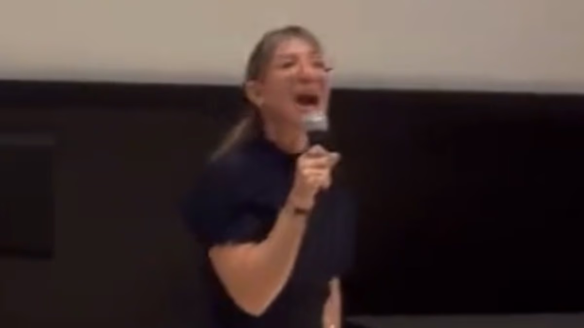 October 7 survivor booed off stage during protest at  film premiere