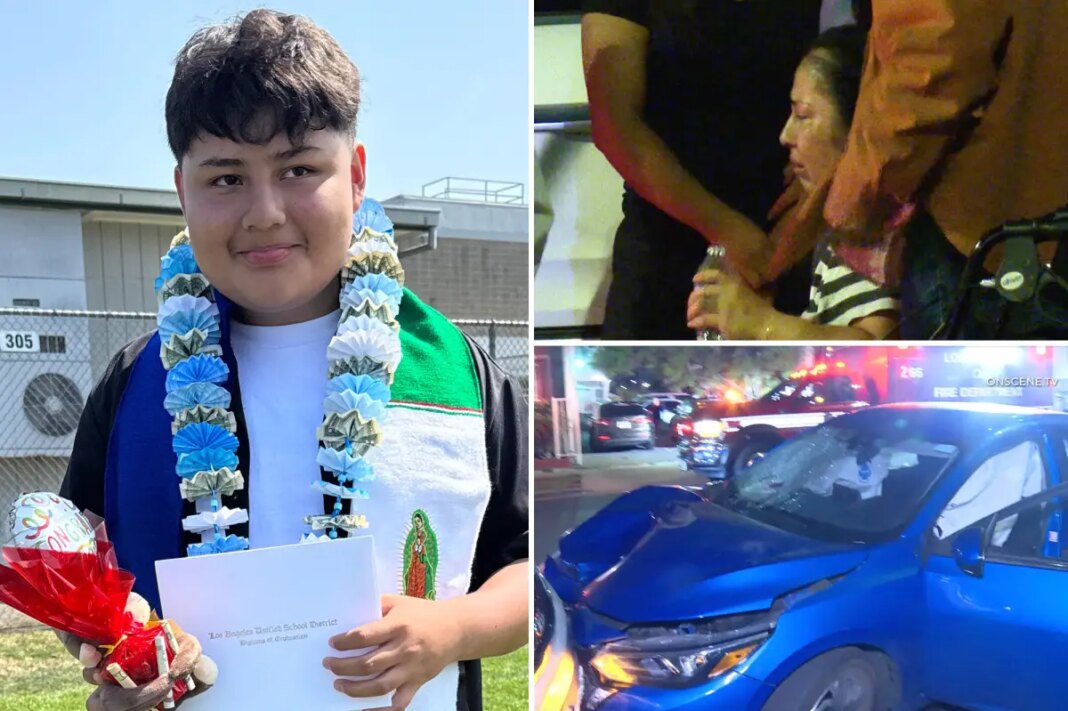 Robbery suspect hunted after teen killed in South LA hit-and-run