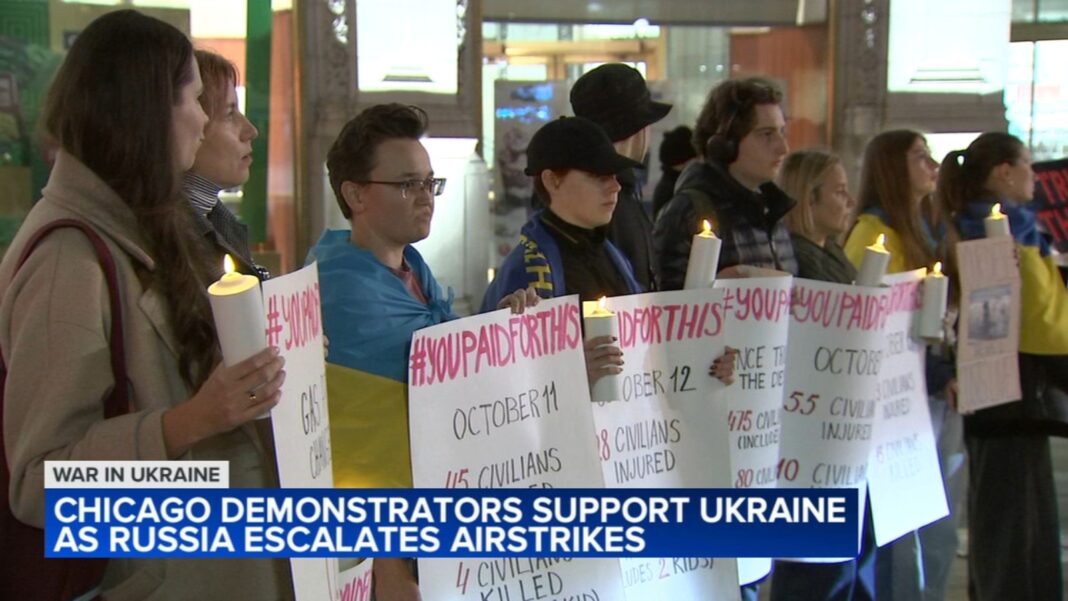 Russia-Ukraine war news: Chicago protest held to urge continued US support for Ukrainians amid escalating Russian strikes