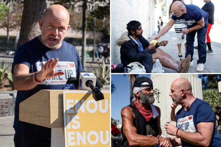 Steve Hilton Campaigns at Los Angeles’ MacArthur Park to Address California Homelessness Crisis