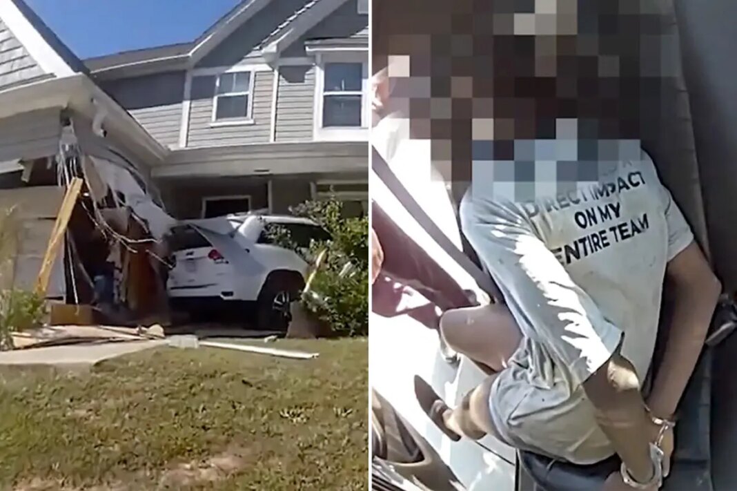 Stolen car slams into South Carolina home as teens bolt, authorities say