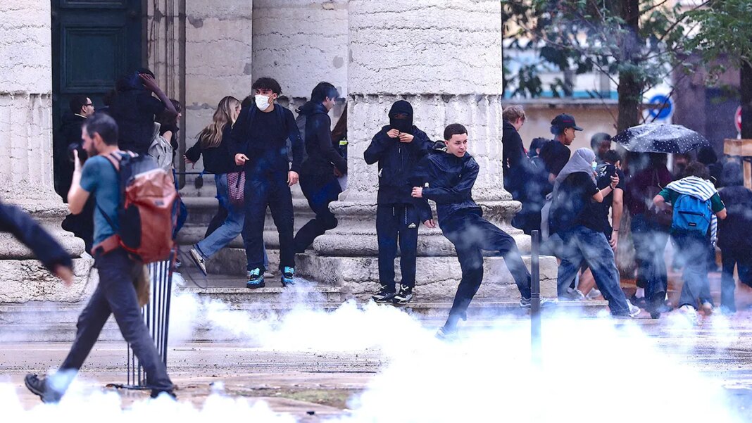 Teen's hand blown off by police grenade during French student protests: report