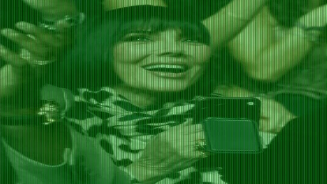 Timothee Chalamet cheers with Kris Jenner as Kylie makes her VS debut