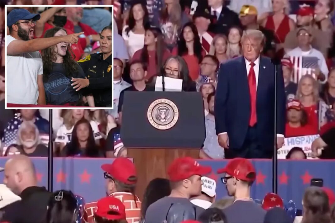 Trump rally protesters shout down angel mom talking about her murdered son in Texas