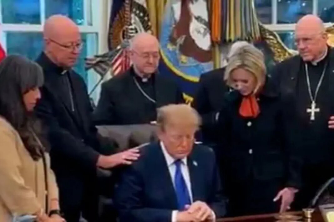 White House defends Trump after archbishop calls prayer moment 'manipulated' ahead of midterms