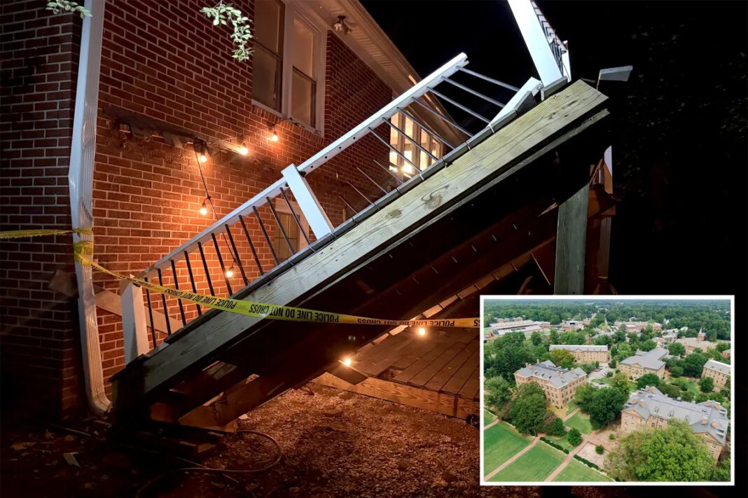 William & Mary homecoming party turns to chaos as deck collapses, leaving at least 28 people injured