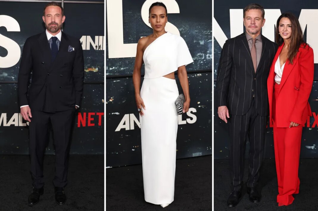 ‘Animals’ LA premiere red carpet: Ben Affleck, Matt Damon, Kerry Washington and more
